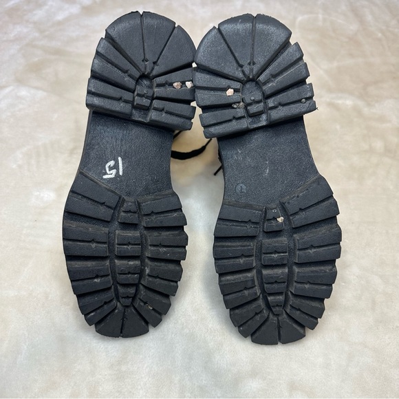 Olivia Miller Black Lace Up Faux Leather Combat Boots Size 7 - Picture 12 of 12